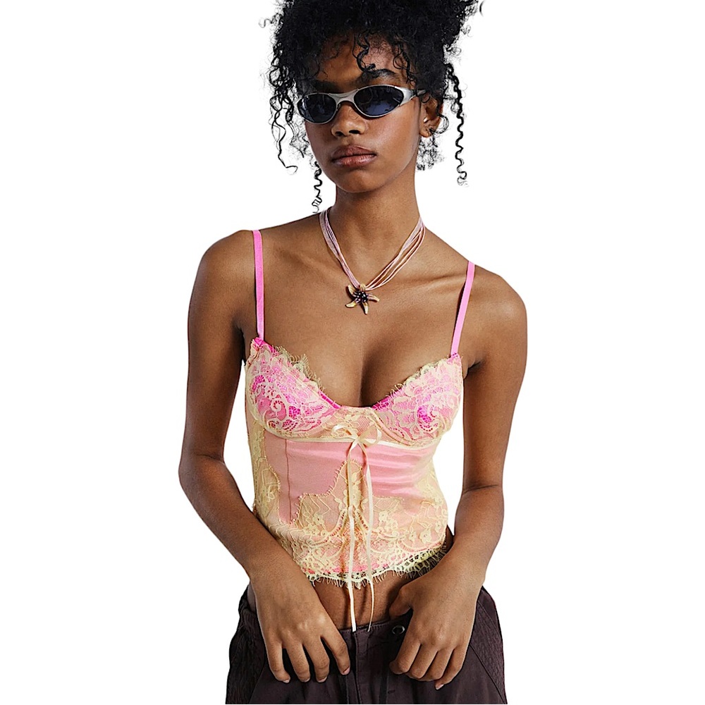 Jaded London Pink Lorelai Corset Top